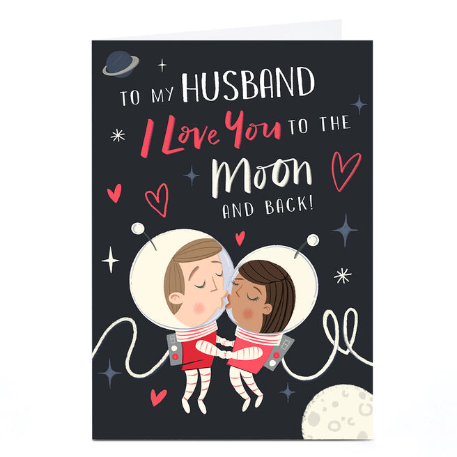 Personalised Dalia Clark Valentine's Day Card - Love You Husband