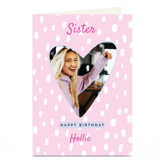 Photo Birthday Card - Happy Birthday Polka Dots
