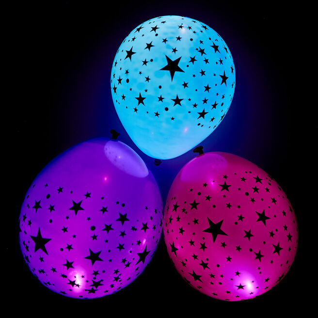 Latex Illooms Starry Light-Up Balloons - Pack of 5