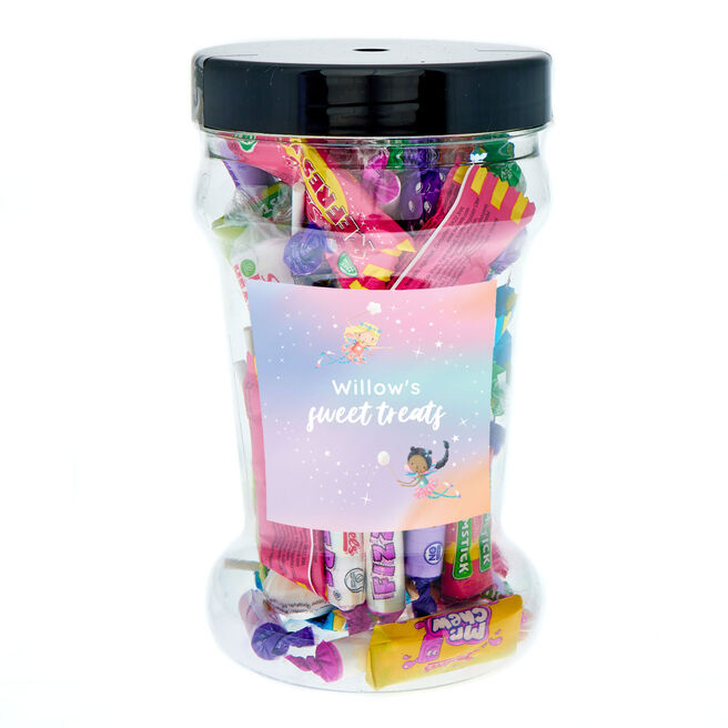 Personalised Astral Girl Sweet Treats Retro Mix Sweet Tub