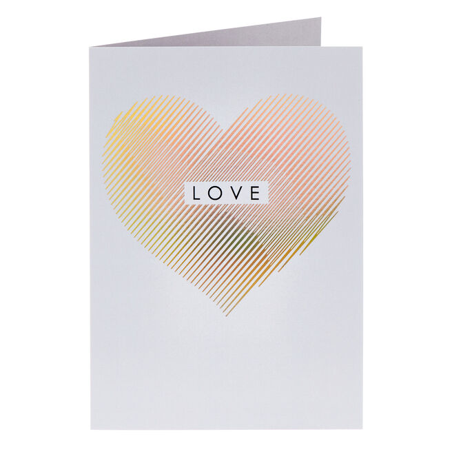 Shimmering Love Heart Any Occasion Card