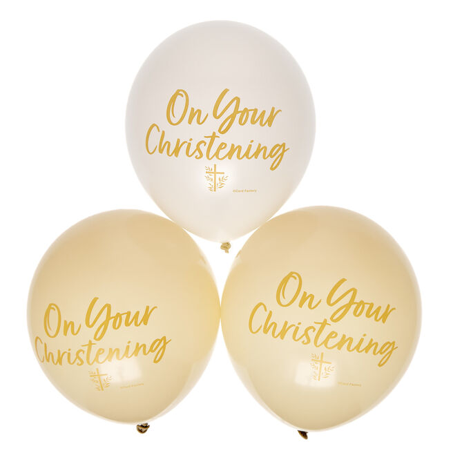 Latex On Your Christening Balloons - Pack of 6