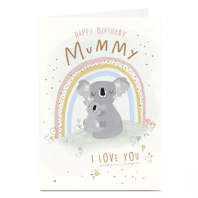 Personalised Birthday Card - Mummy Cuddly Koalas