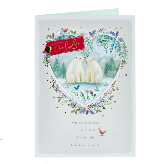 Premium One I Love Polar Bears Christmas Card