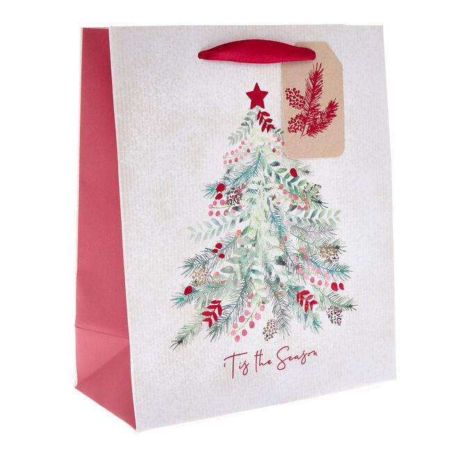 Tis The Season Medium Portrait Christmas Gift Bag