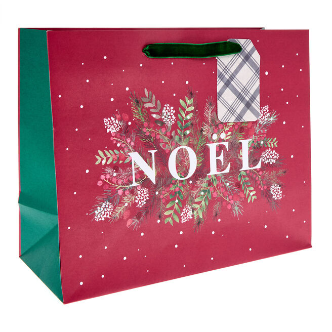 Traditional Noel Large Landscape Christmas Gift Bag