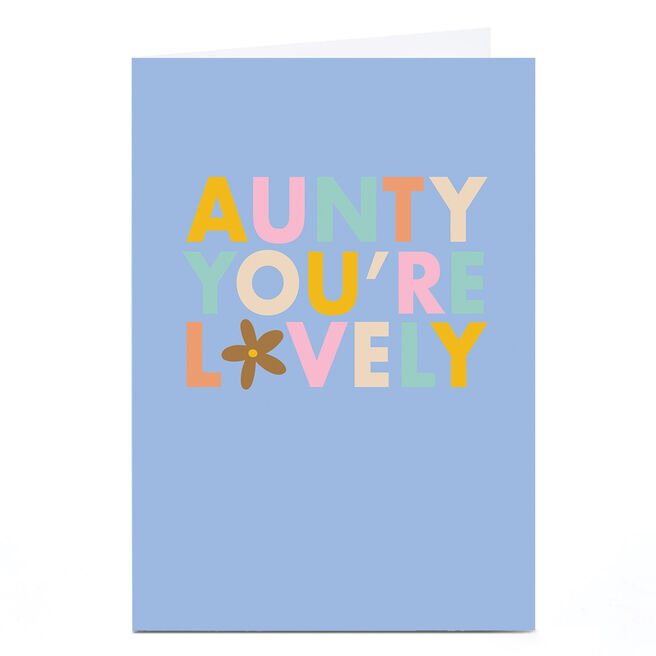 Personalised Birthday Card - Aunty You're Lovely Flower