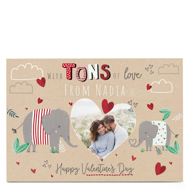 Photo Valentine's Day Card - With Tons of Love