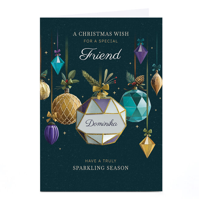 Personalised Christmas Card - Truly Sparkling Season