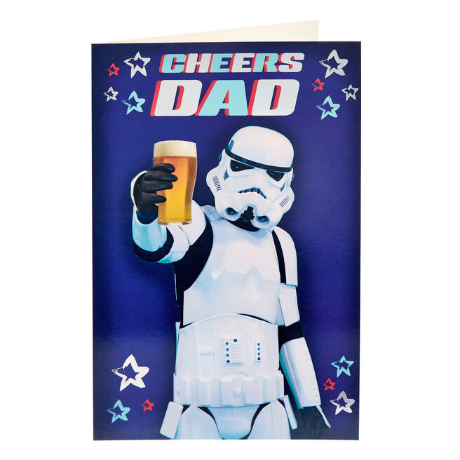 Dad Stormtrooper Cheers Birthday Card
