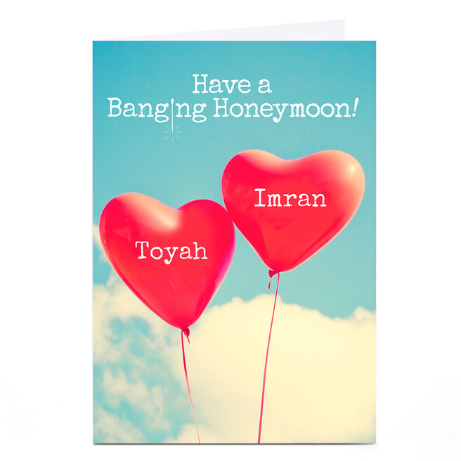 Personalised PG Quips Honeymoon Card - Have A Banging Honeymoon!