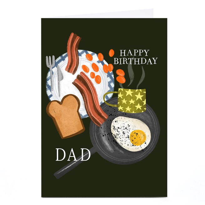 Personalised Lucy Hook Birthday Card - Fry Up