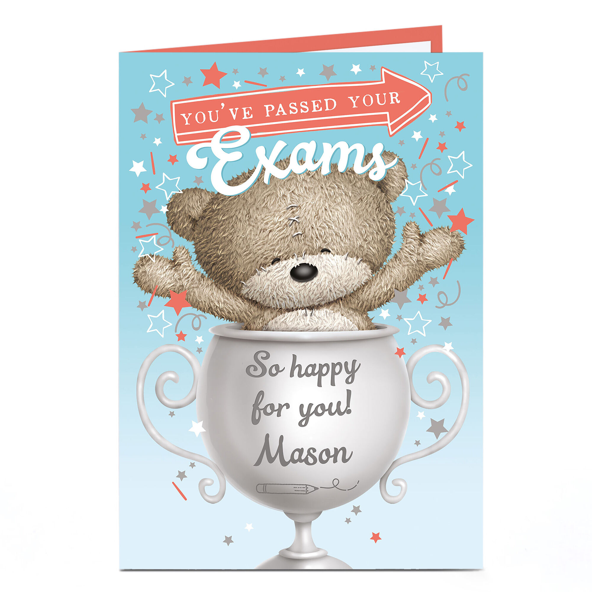 Proud Of You Passing GCSE Pencil Case Exams Typographic Personalised Card -  The Card Zoo