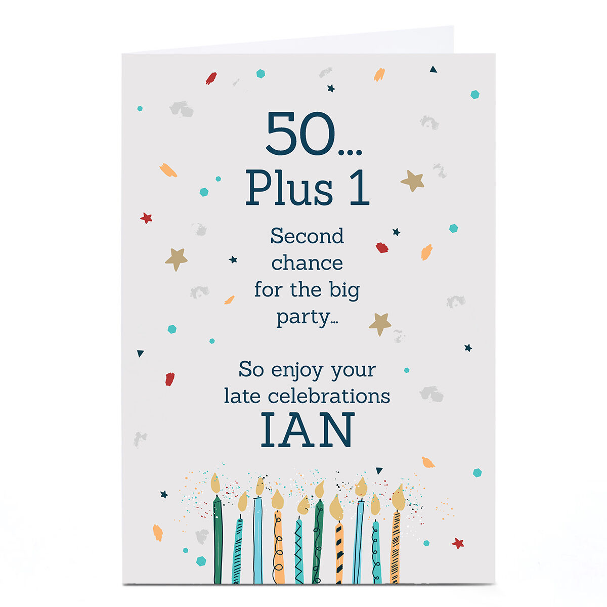 50 plus 1 birthday card