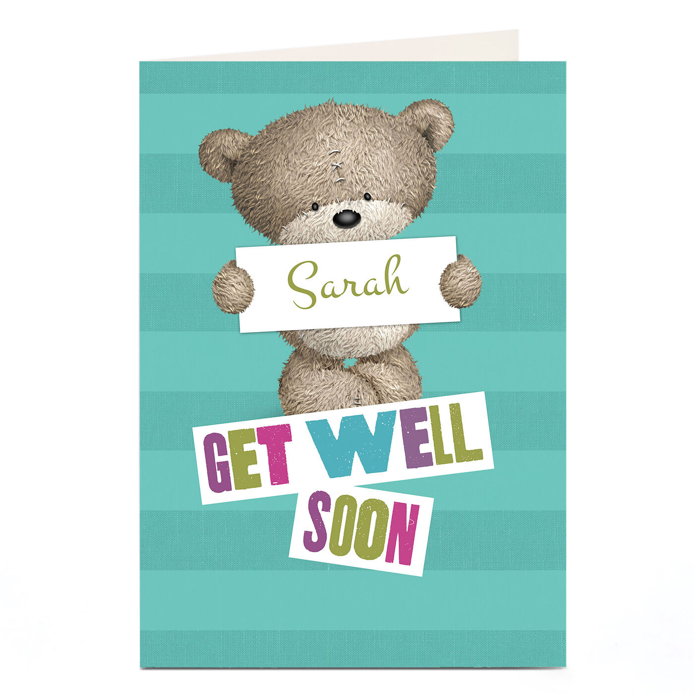 Personalised Get Well Soon Card Teddy Bear Get Well Soon Card 