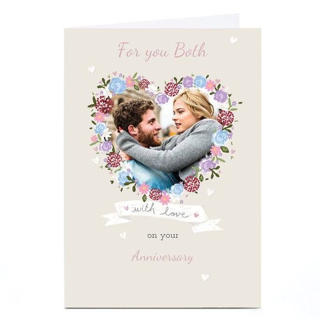 Photo Kerry Spurling Anniversary Card - Flower Heart