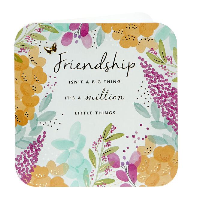 Boutique Birthday Card - Friendship Is A Million Little Things