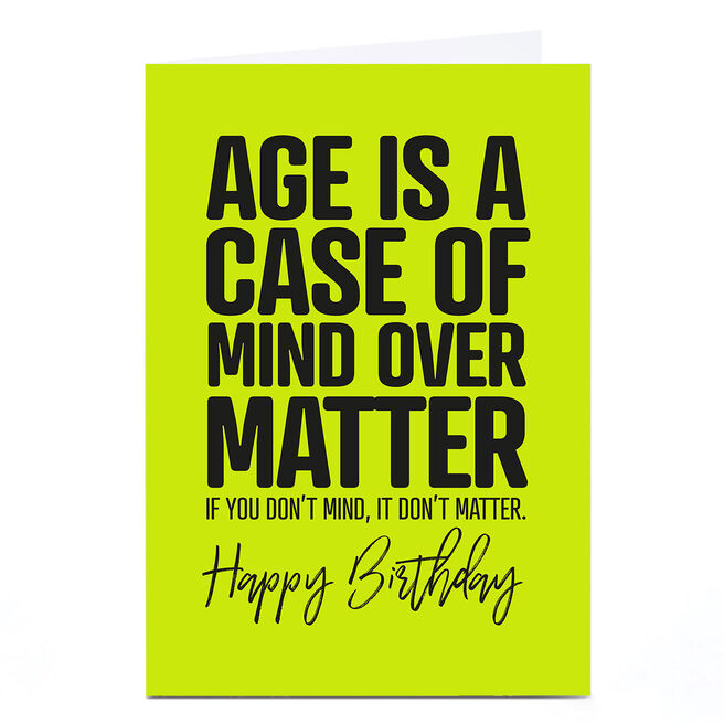 Personalised Punk Birthday Card - Mind Over Matter