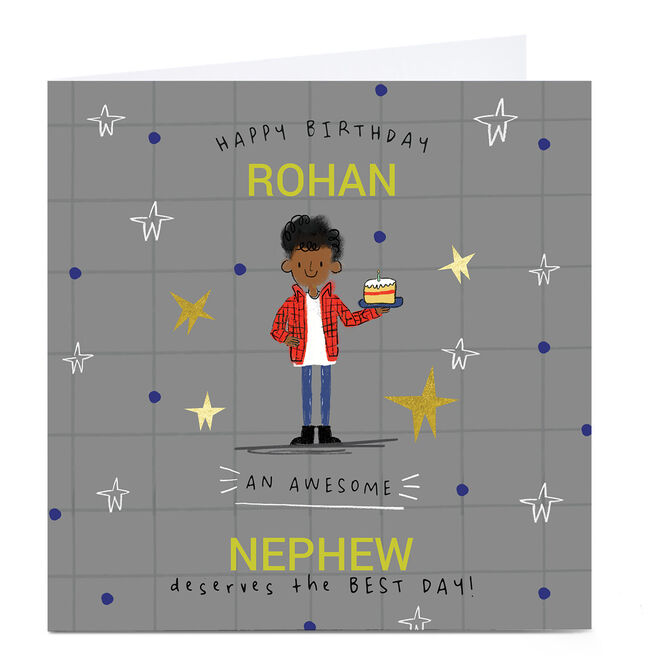 Personalised Birthday Card - Awesome Nephew