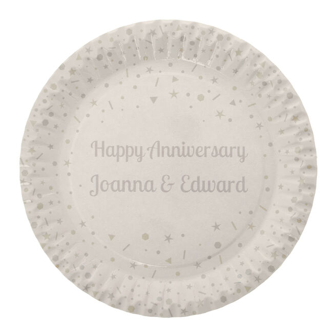 Star Confetti Personalised Party Plate