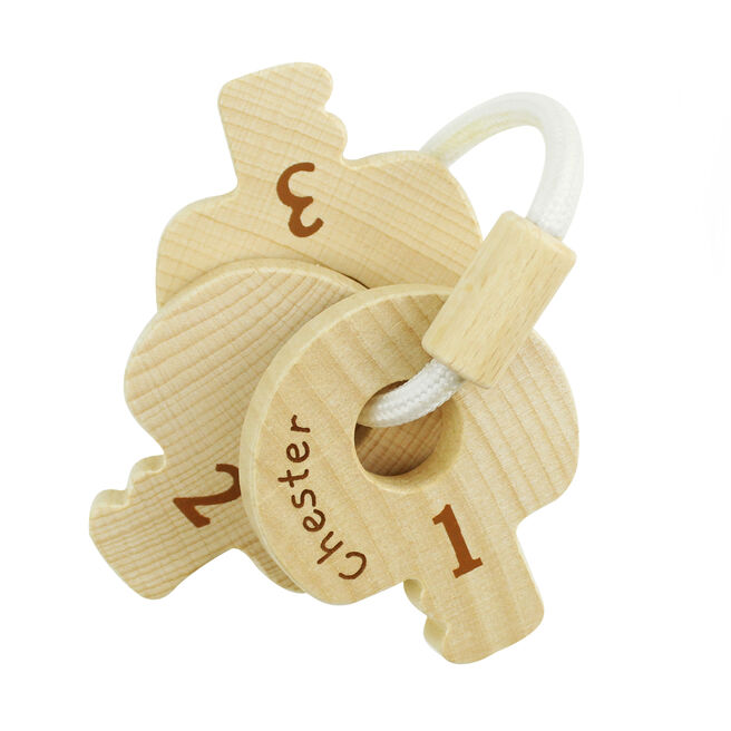 Personalised Wooden Baby Keys