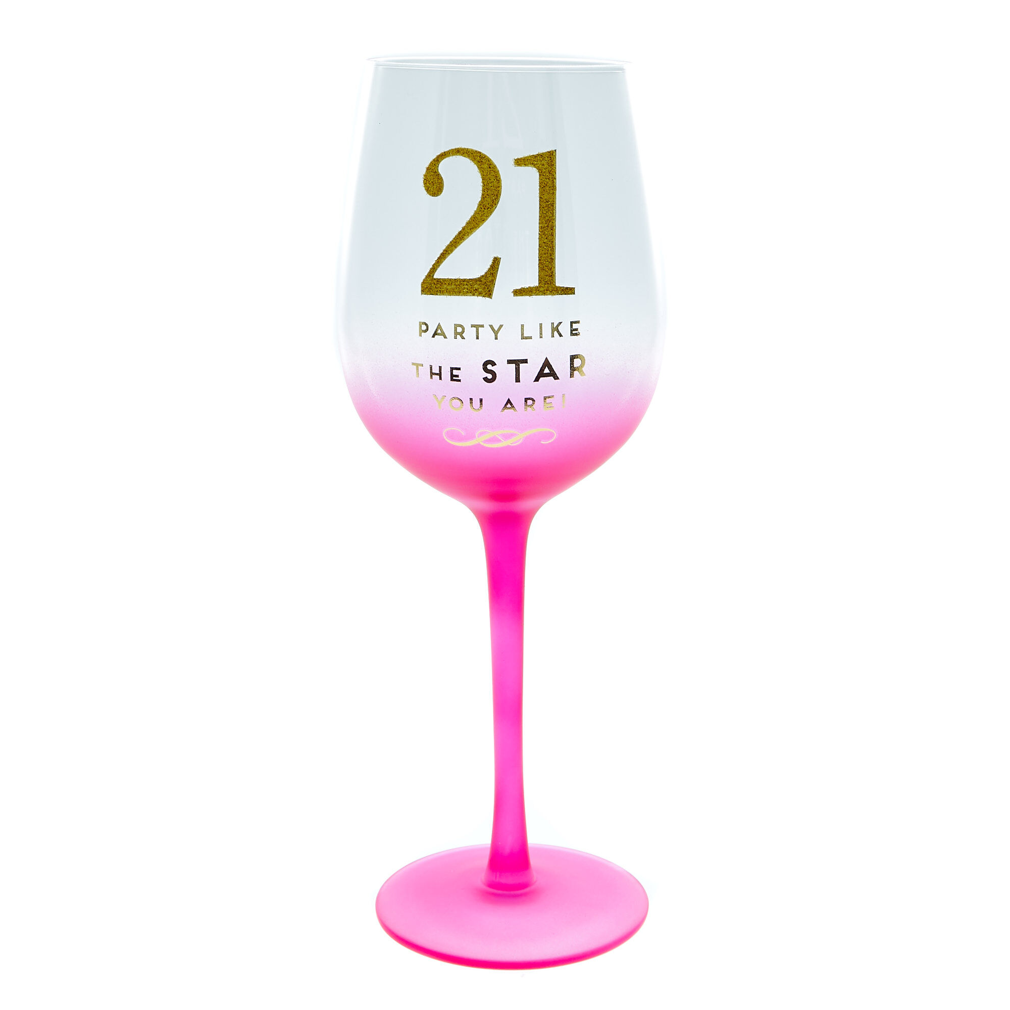 21st birthday on sale wine glass