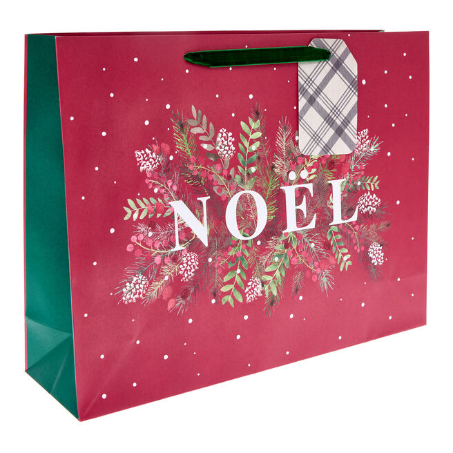 Traditional Noel Extra Large Landscape Christmas Gift Bag