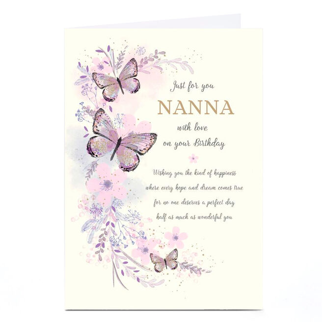 Personalised Birthday Card - Best Wishes, Nanna