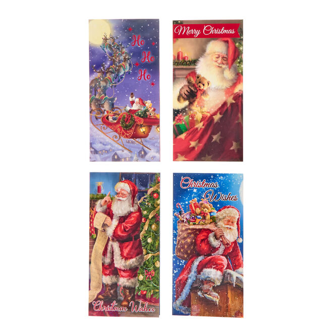 Traditional Christmas Money Wallets - Pack of 4