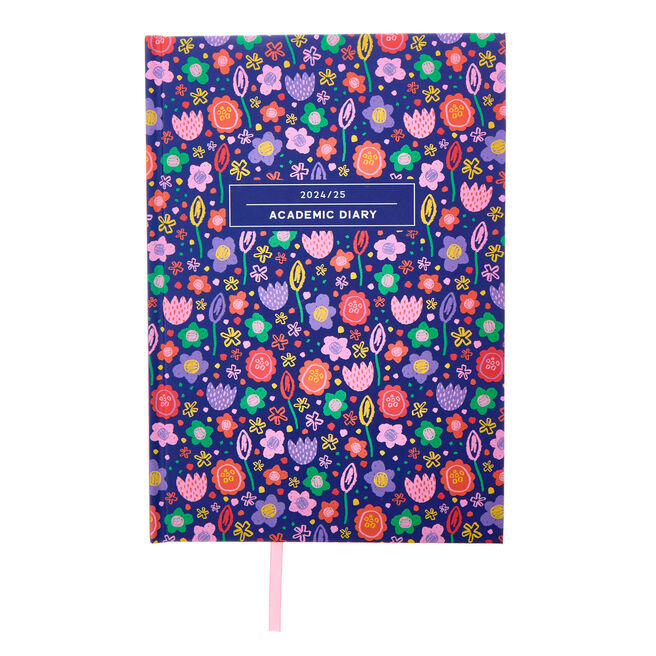 Floral A5 Academic Diary 2024/25