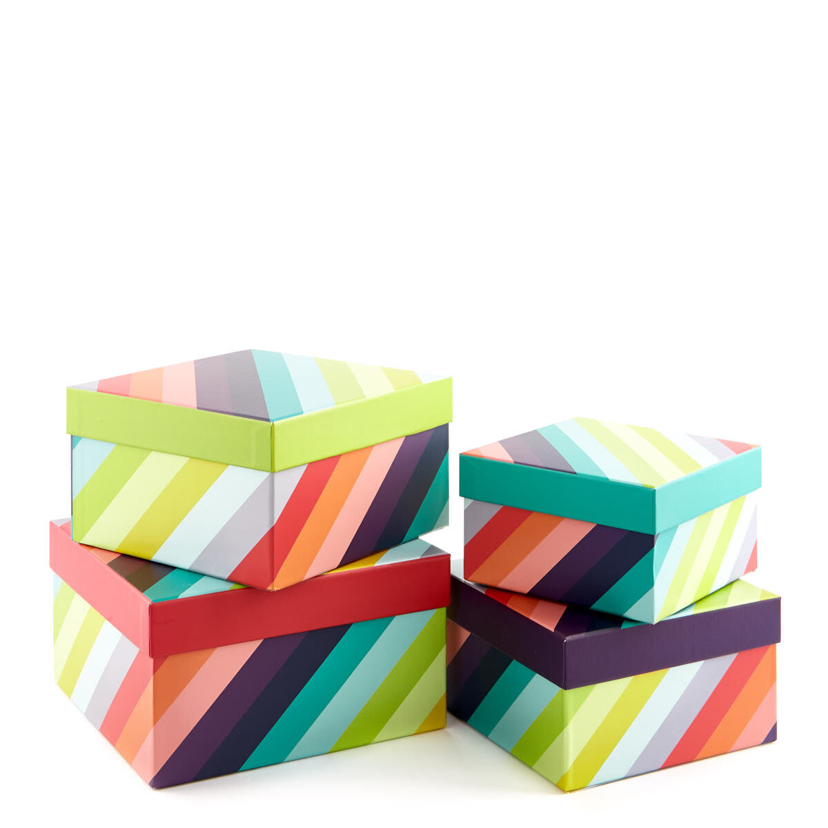 Buy Blue Striped Gift Boxes - Set Of 3 for GBP 6.07 | Card Factory UK