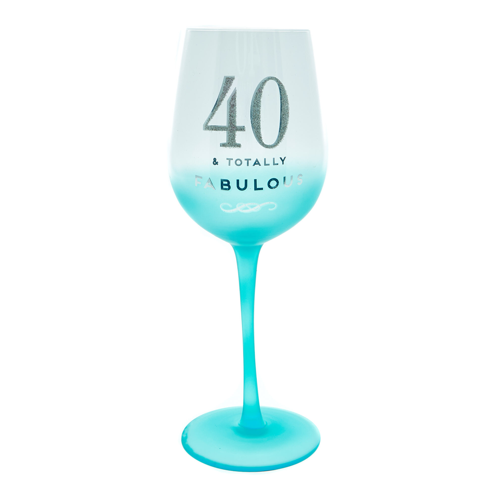 40th birthday shop wine glass