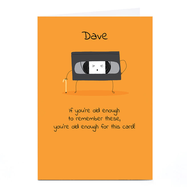 Personalised Cory Reid Birthday Card - VHS Tape