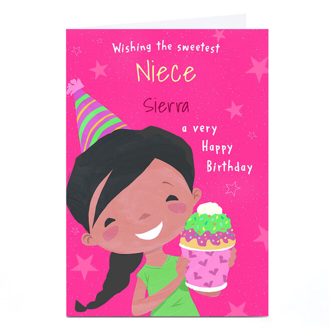 Personalised Birthday Card - Sweetest Niece
