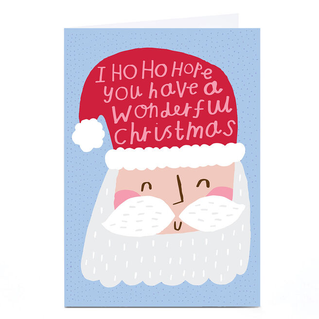 Personalised Nikki Miles Christmas Card - Santa Ho Ho Ho