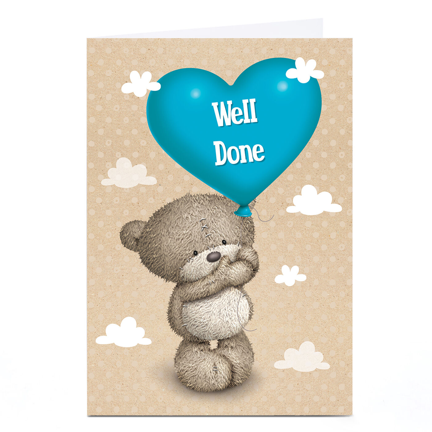 Personalised Get Well Soon Card Teddy Bear cute Rainbow 