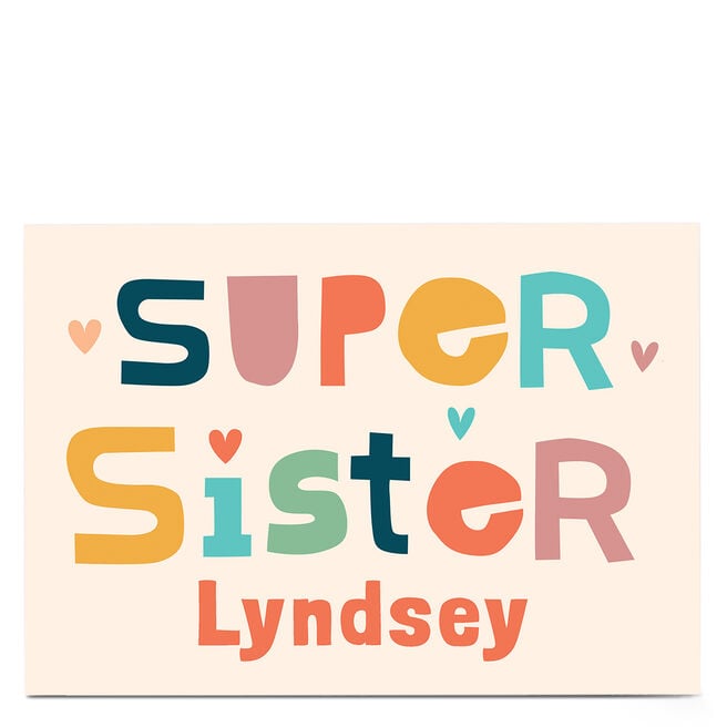 Personalised Hello Munki Card - Super Sister