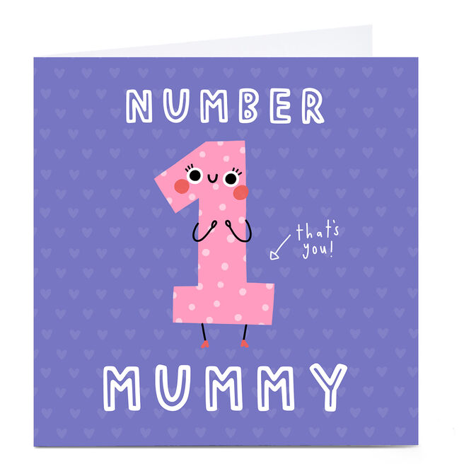 Personalised Jess Moorhouse Mother's Day Card - No. 1 Mummy