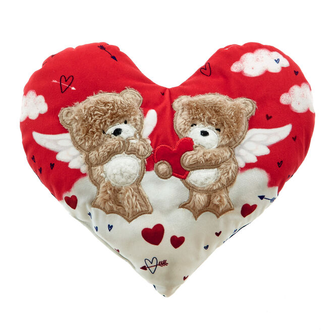 Hugs Heart-Shaped Valentine's Day Cushion 