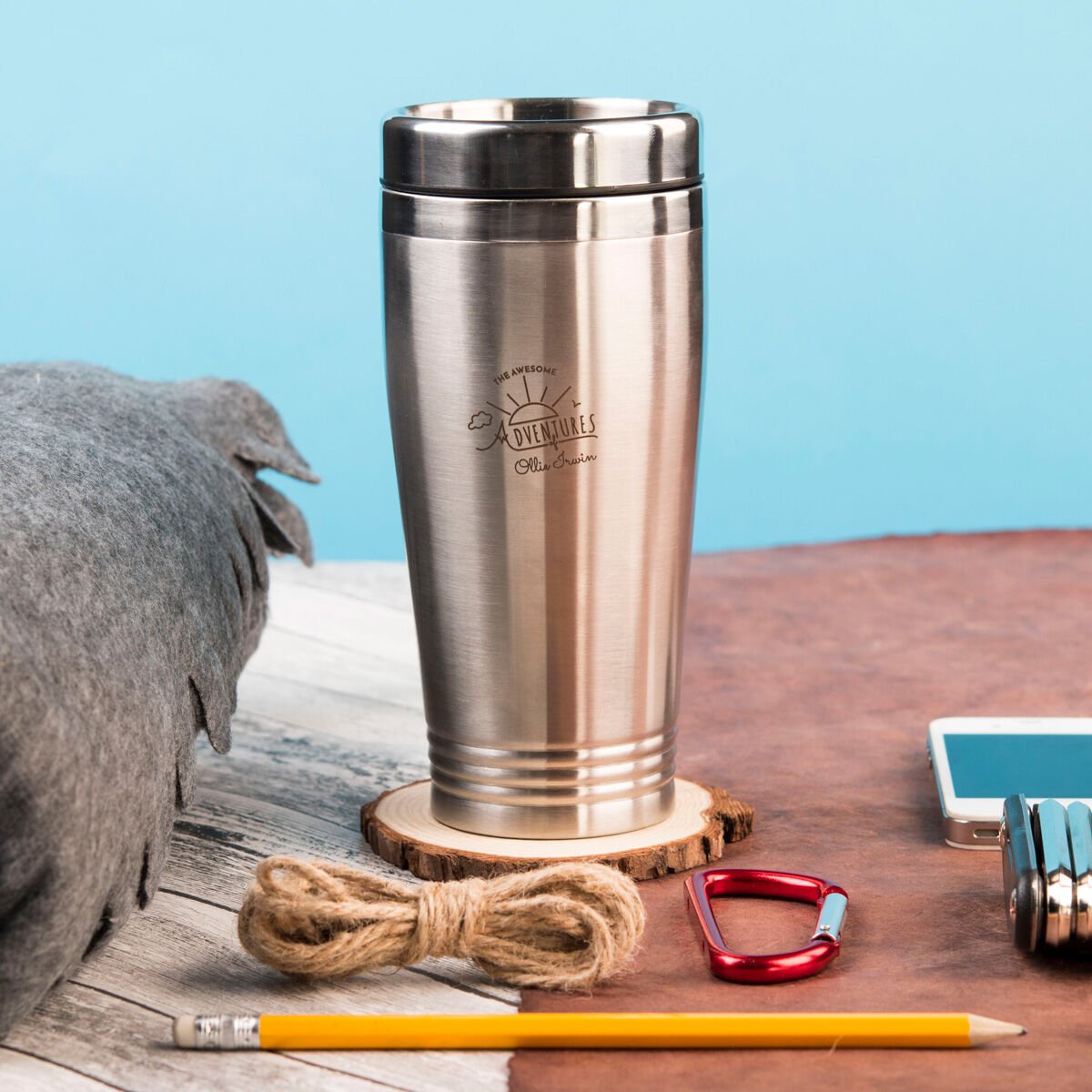 Personalised travel 2024 vacuum flask