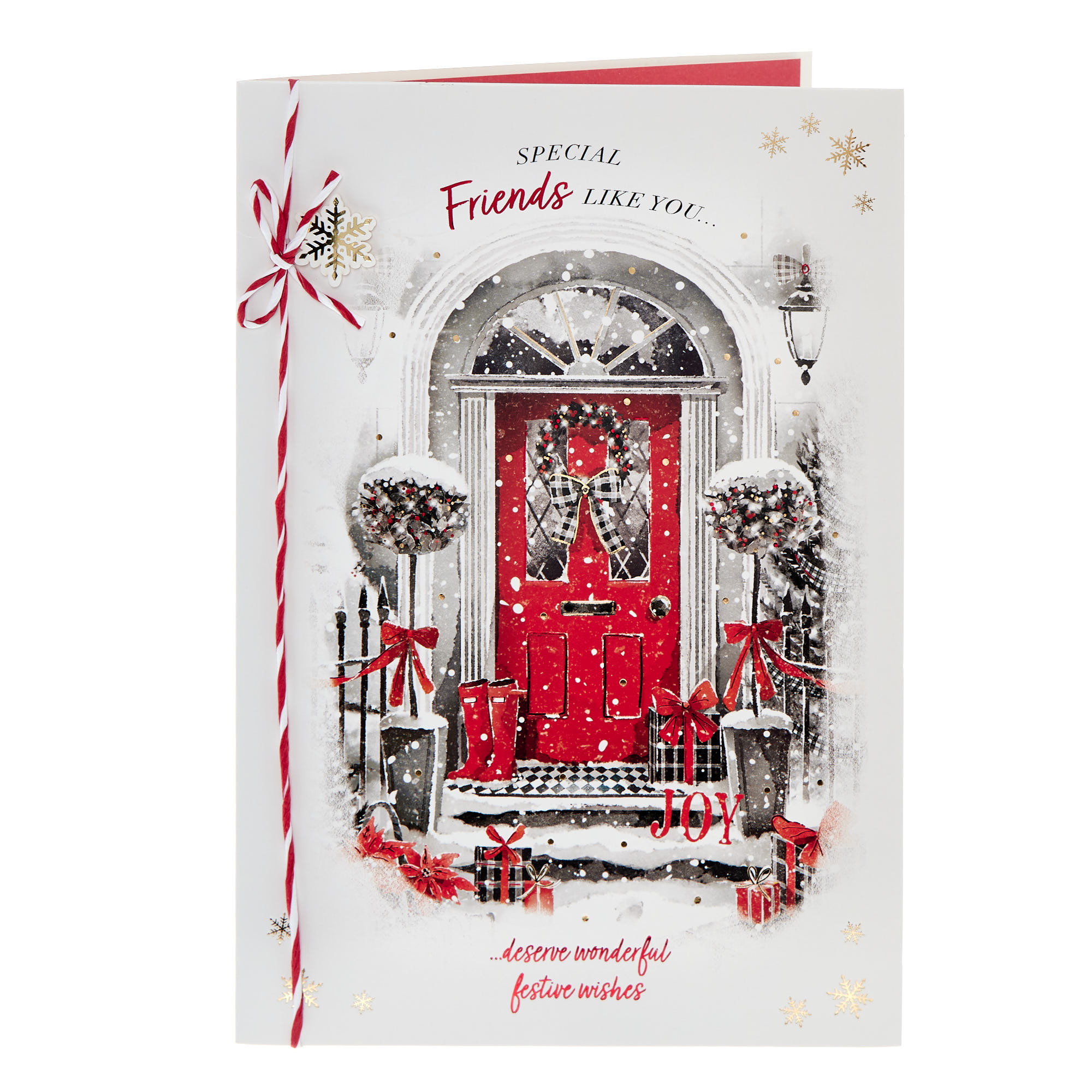 Special Friends Snowy Front Door Christmas Card