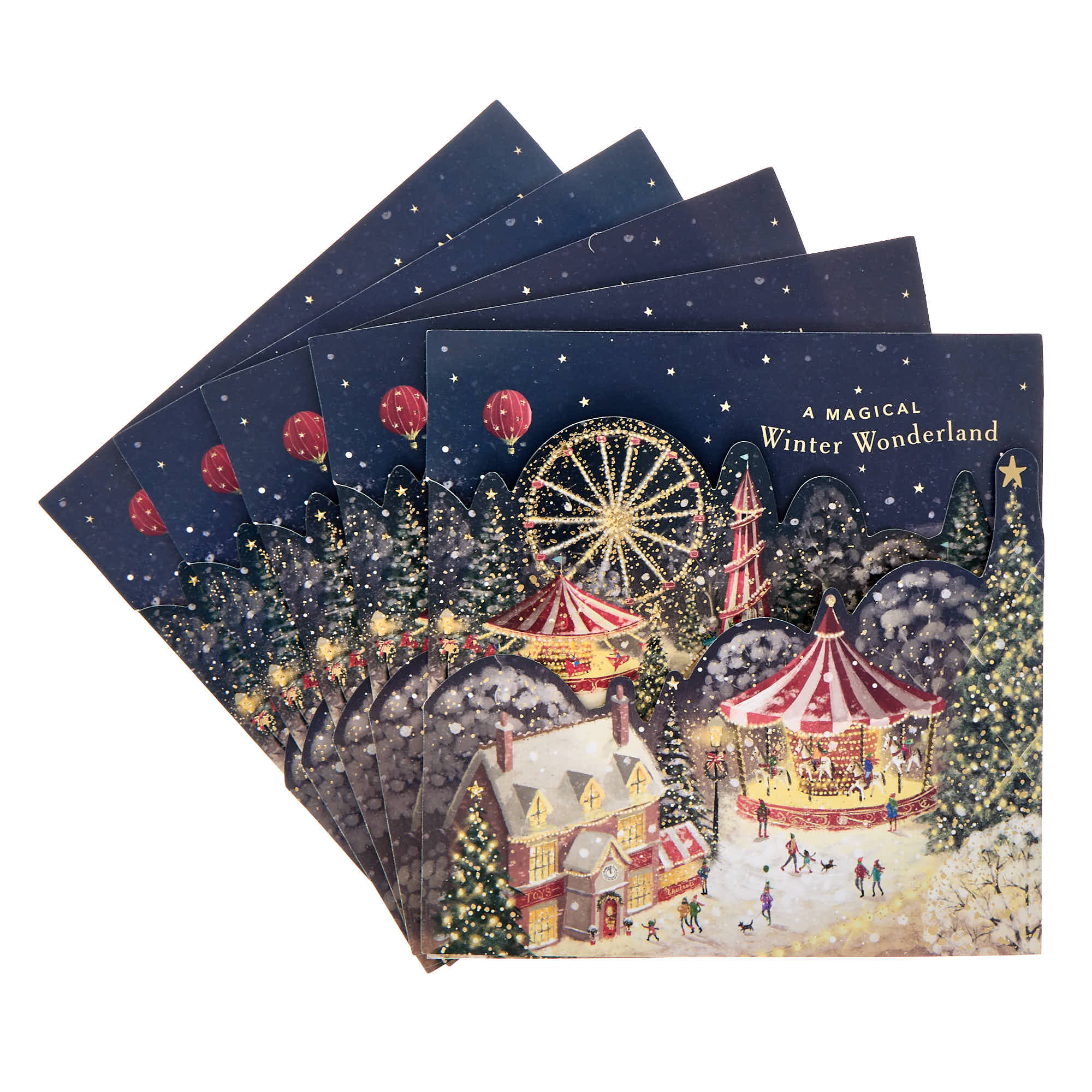 Fairground Luxury Charity Christmas Cards - Pack of 6