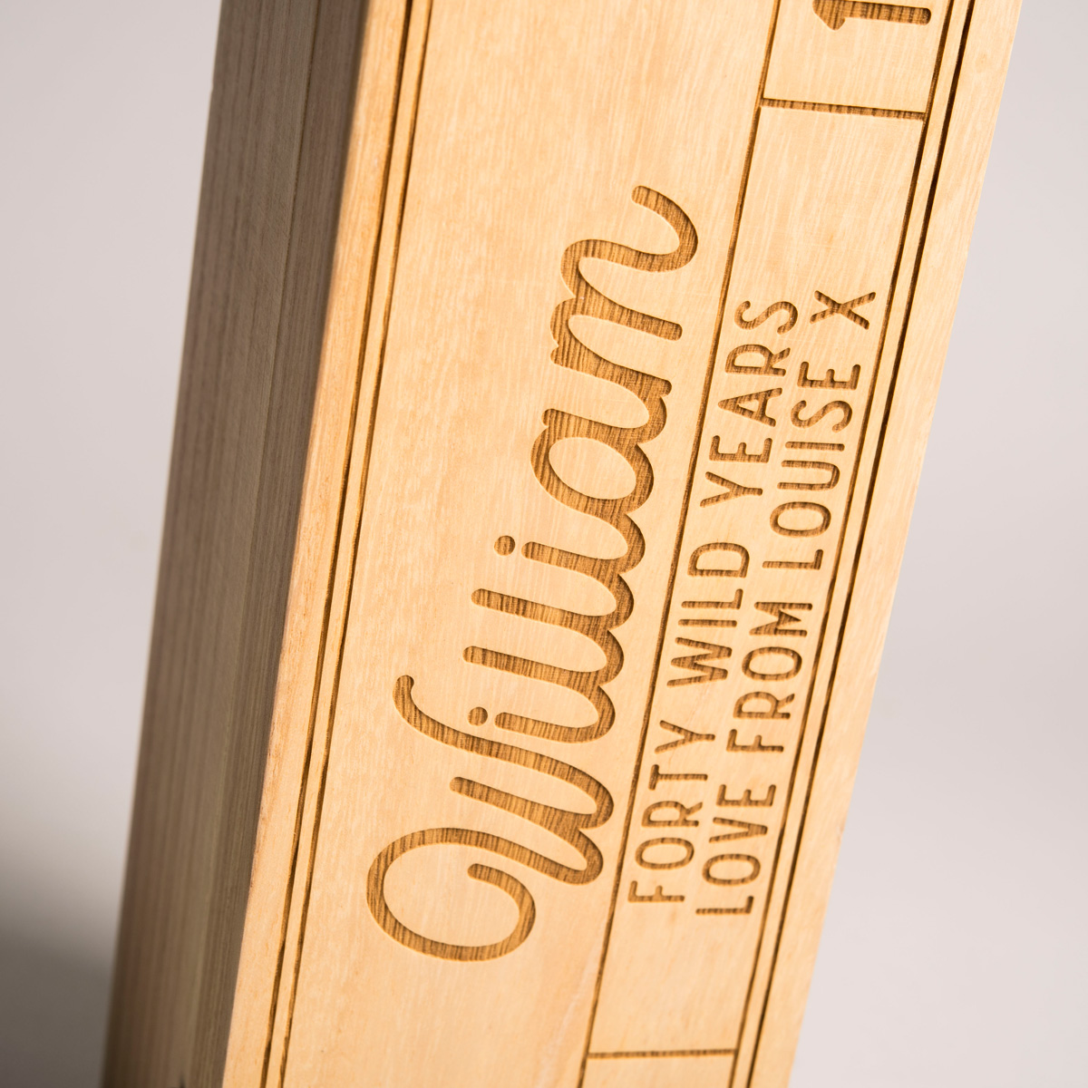 Engraved Luxury Wooden Whisky Box Glenfiddich Whisky - Classic