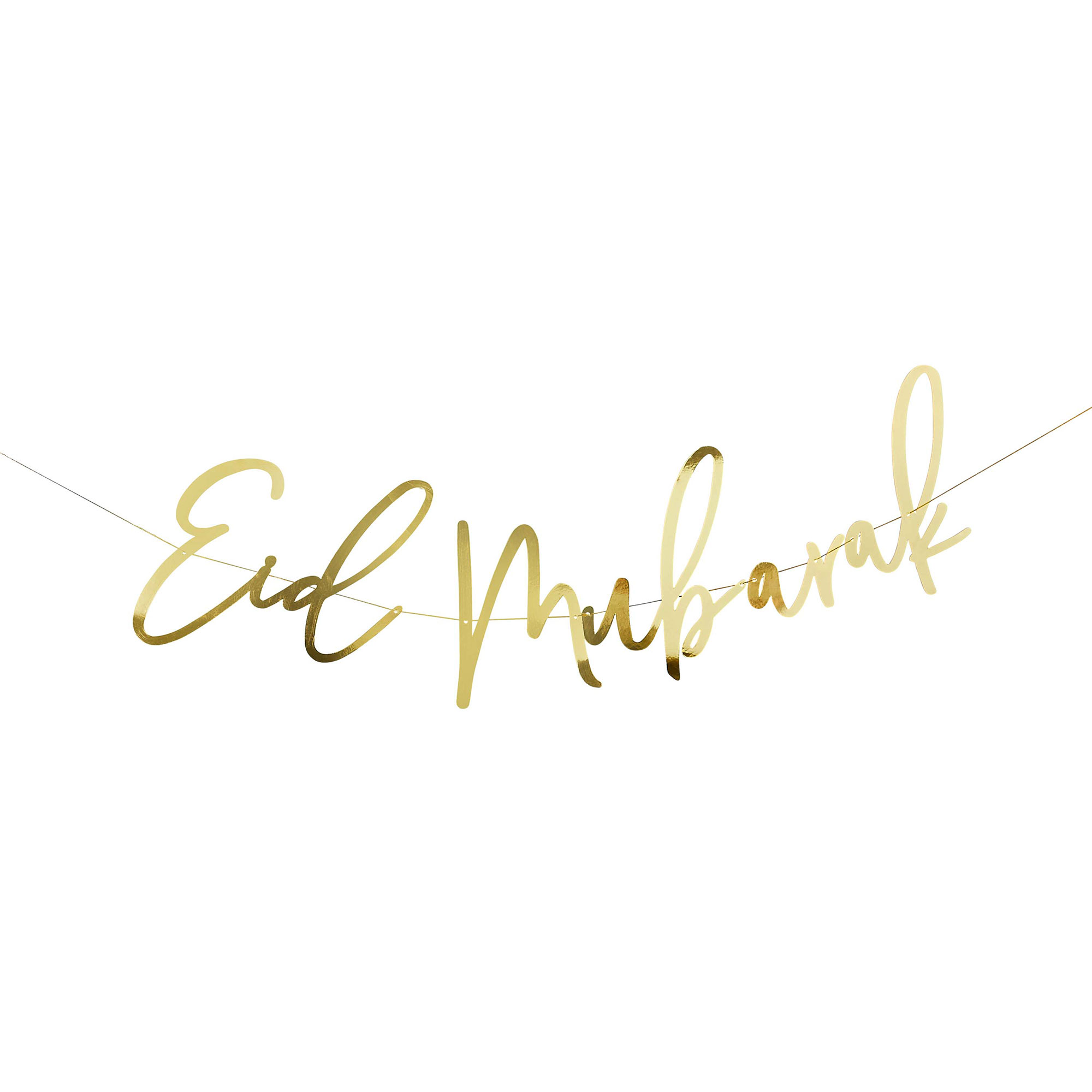 Eid Mubarak Large Gold Letter Banner