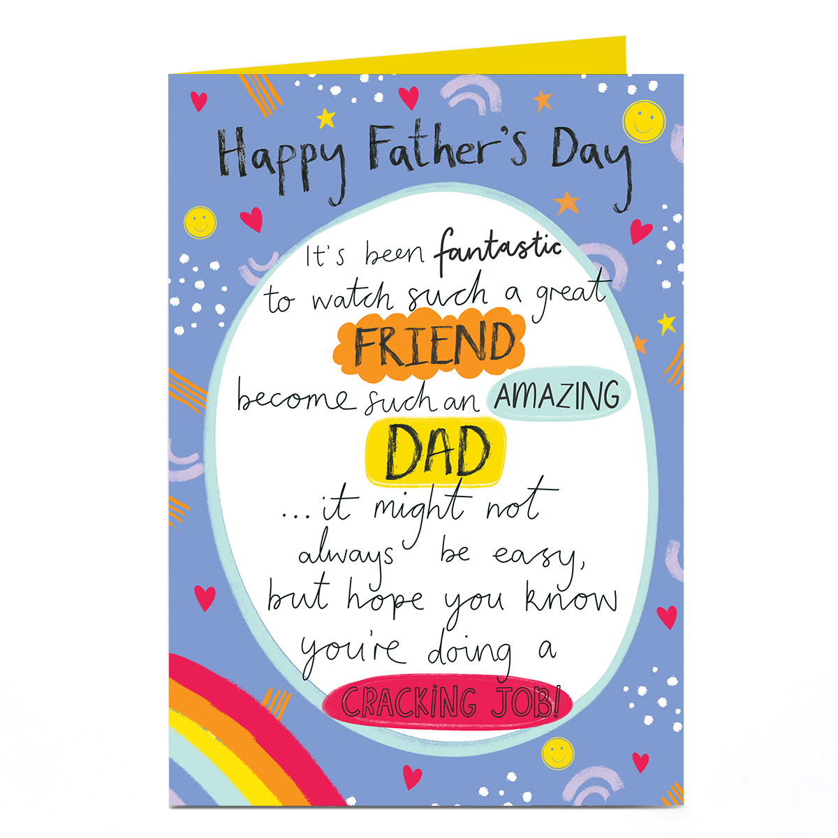 Personalised Father's Day Card - Great Friend, Amazing Dad