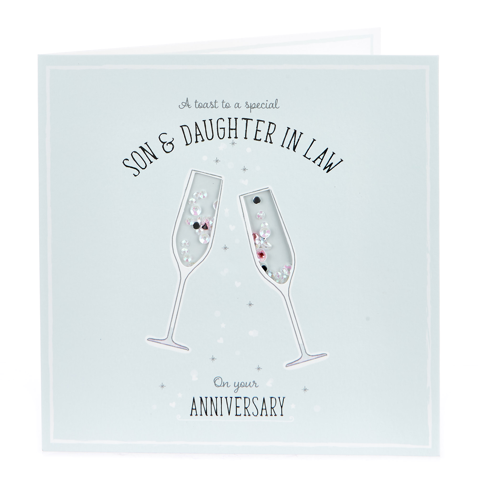 boutique collection anniversary card - son & daughter in law