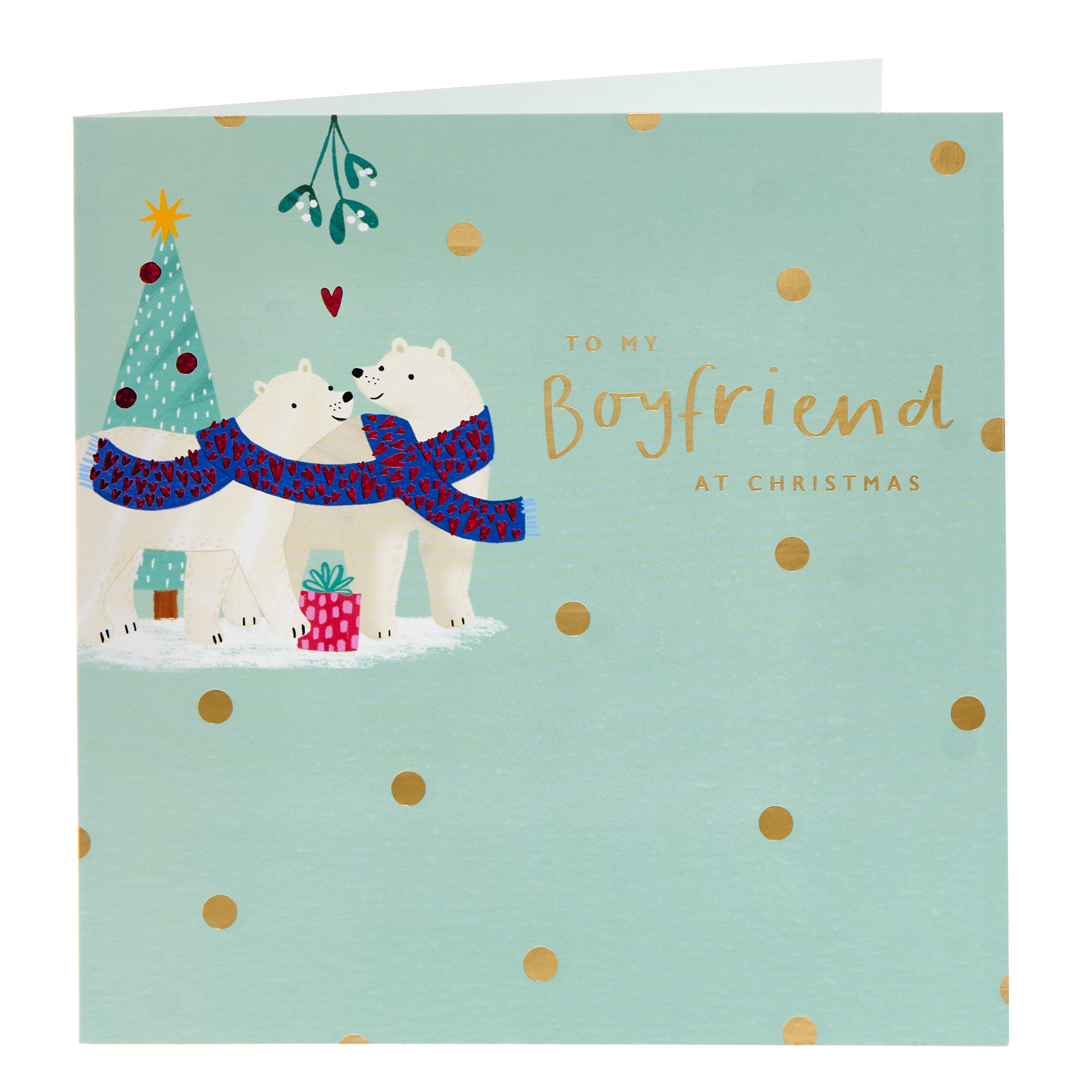 Boyfriend Polar Bears Together Christmas Card