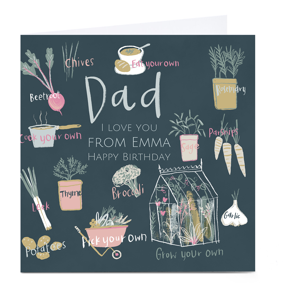 Personalised Emma Valenghi Birthday Card - Dad