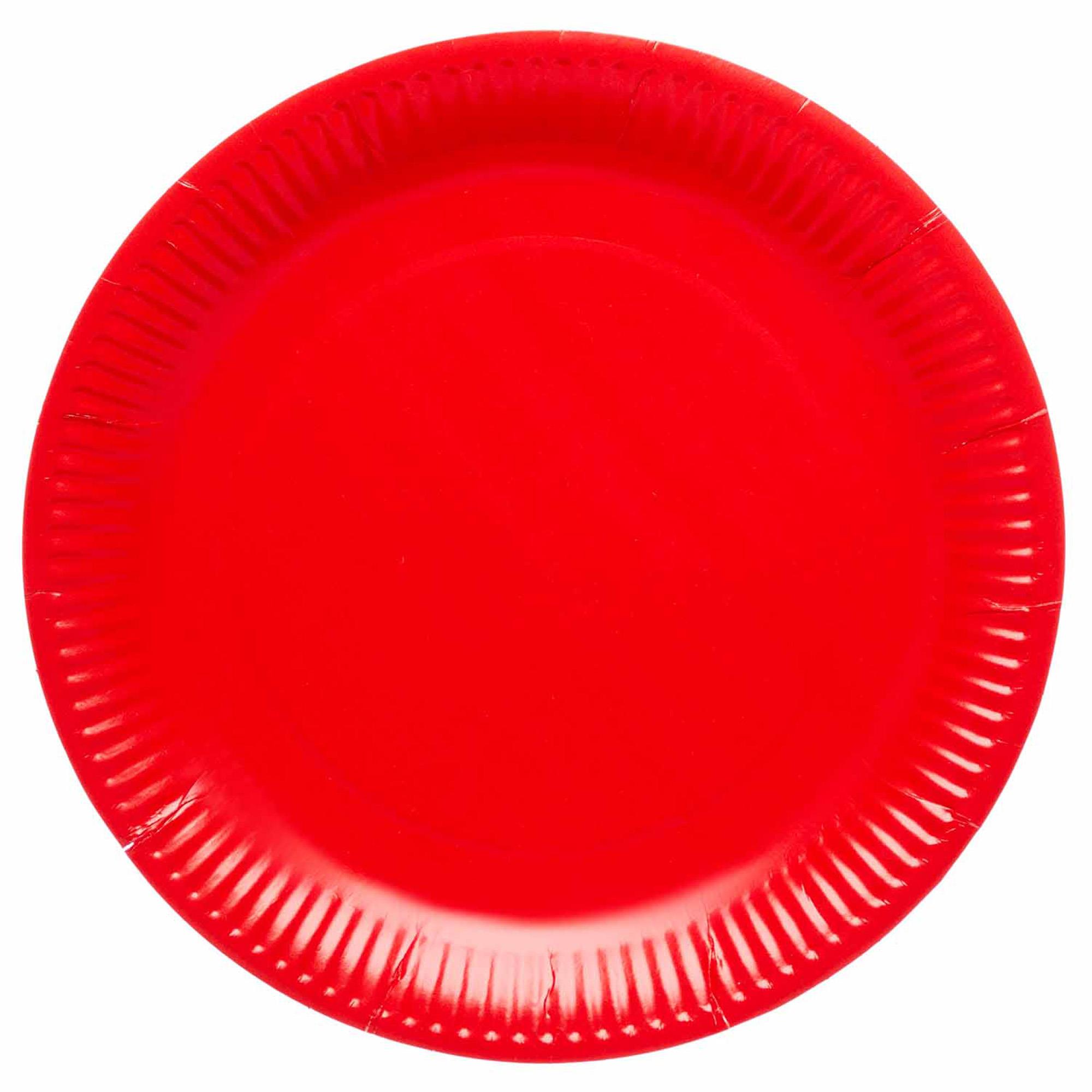 Red Paper Plates - Pack of 8