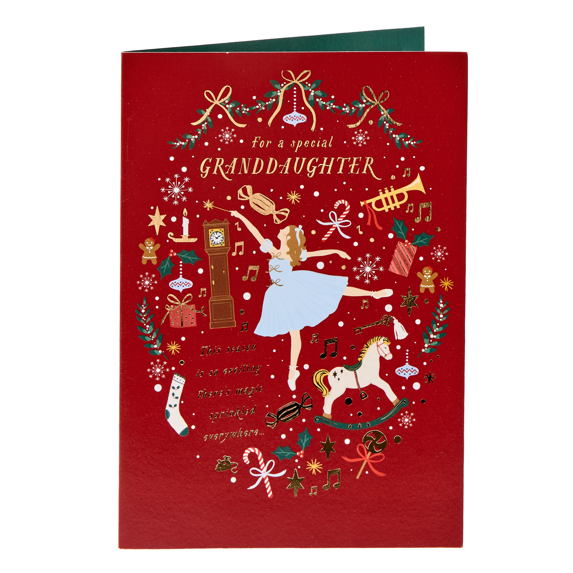 Granddaughter Ballerina Christmas Card